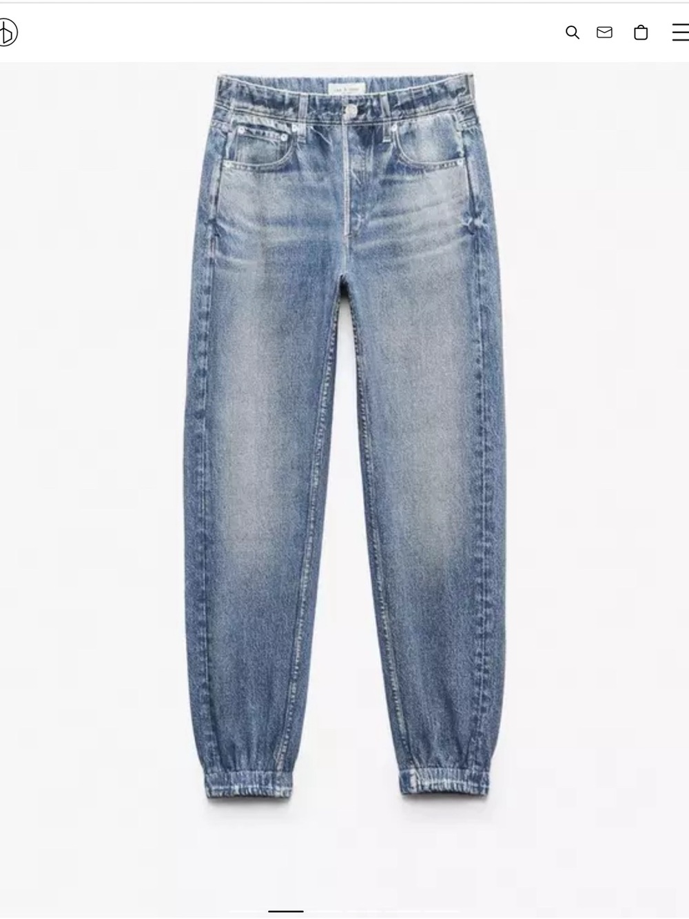 rag & bone Women's Wide-Leg Jeggings — Dark Blue Wash